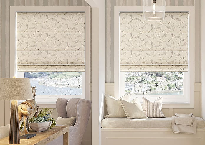Dragonflies, Natural - Motorised Roman Blind - Image 3